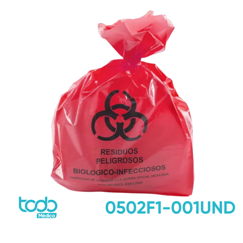 Bolsa Roja para Autoclave – Desechos Infecciosos – Grande (60 cm x 74 cm)