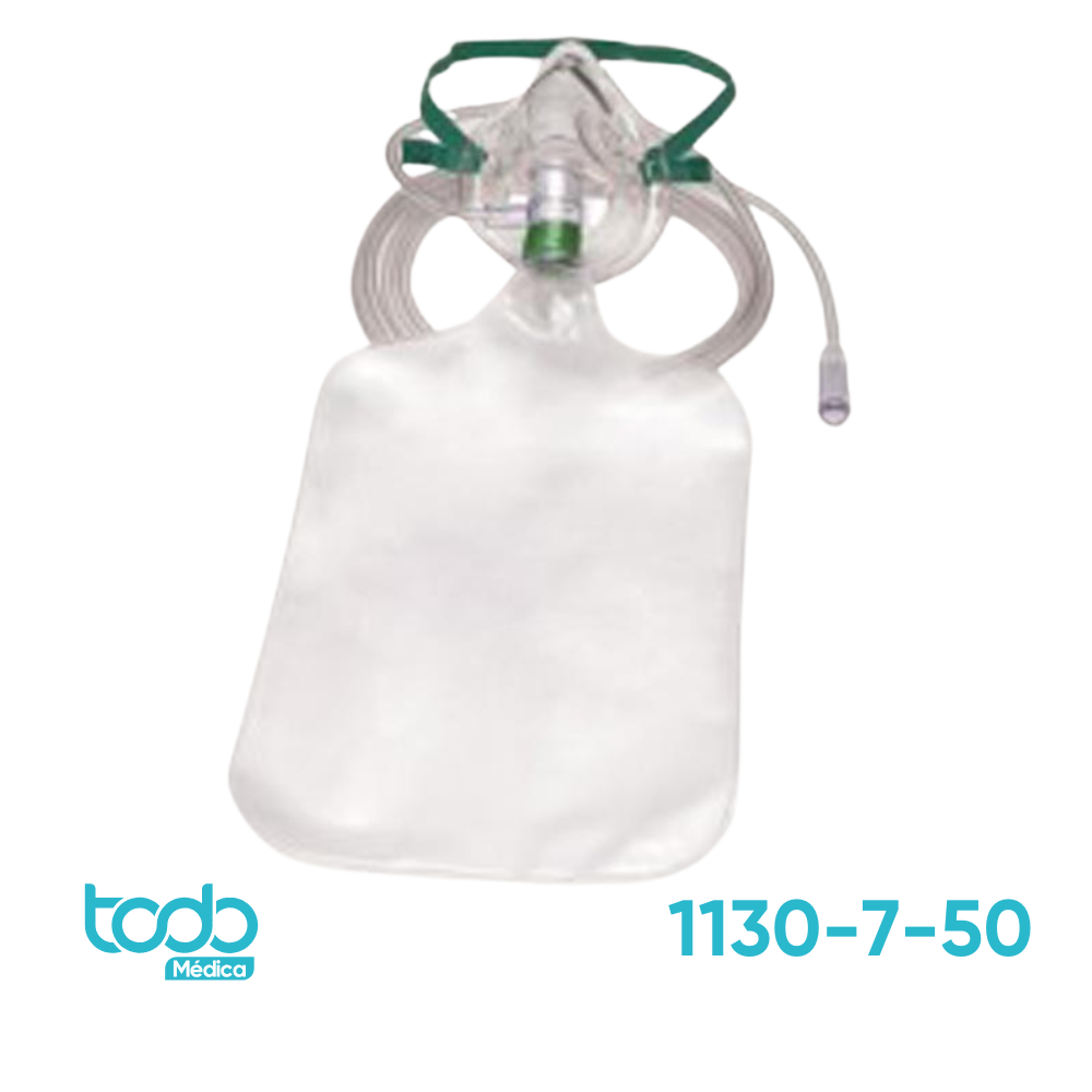 Mascarilla de Oxígeno Pediátrica con Reservorio – Alta Concentración – 2 Válvulas