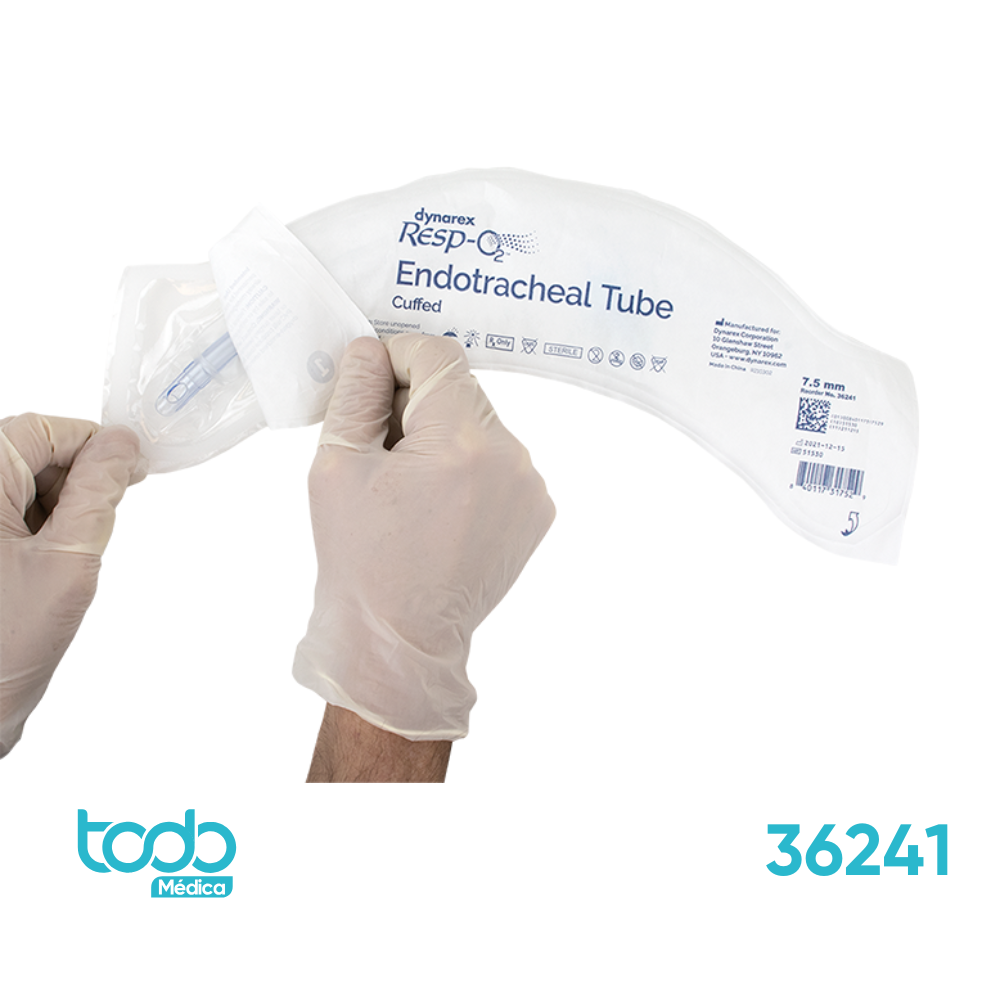 Tubo Endotraqueal Dynarex Resp-O2™ 7.5 mm con Balón