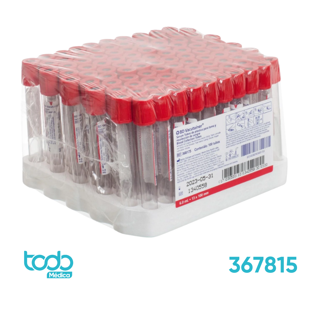 Tubo Recolector de 6.0 mL con Tapa Roja – BD Vacutainer®