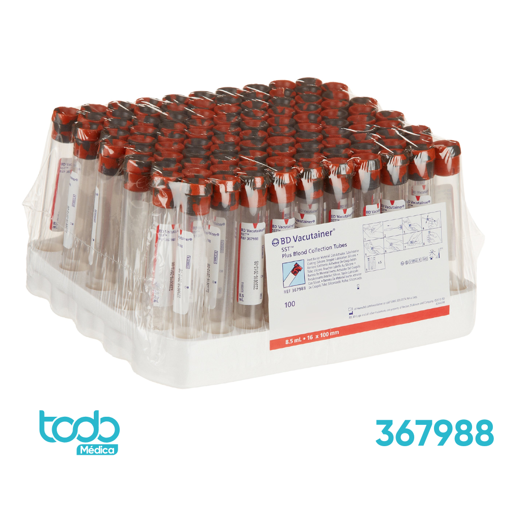 Tubo Recolector de 8.5 mL con Tapa Roja/Gris – BD Vacutainer®