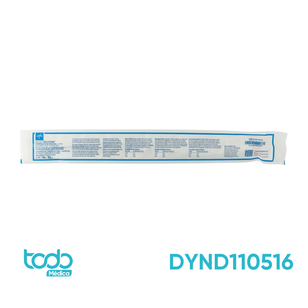 Sonda Foley de 2 Vías 10 cc 16 FR con Sensor de Temperatura