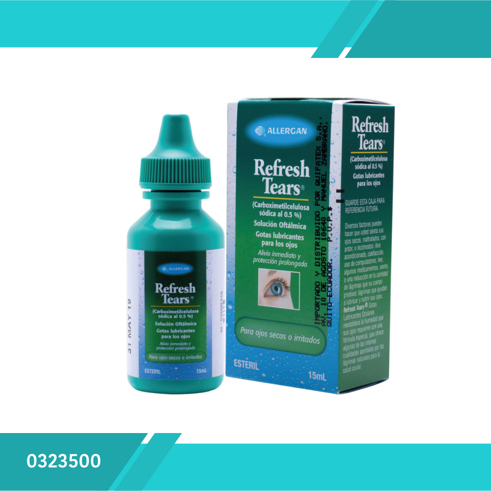 REFRESH TEARS ALLERGAN 0.5% GOTAS OFTALMICAS SOLUCIÃ“N 15ML
