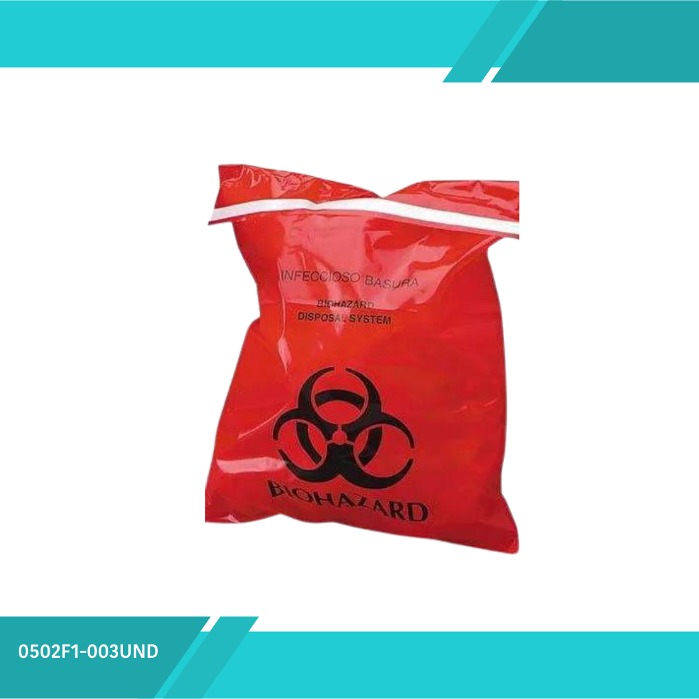 BOLSA ROJA PARA DESECHOS INFECCIOSOS PEQUEÑA 35CMX47CM - UNIDAD AUTOCLAVABLE