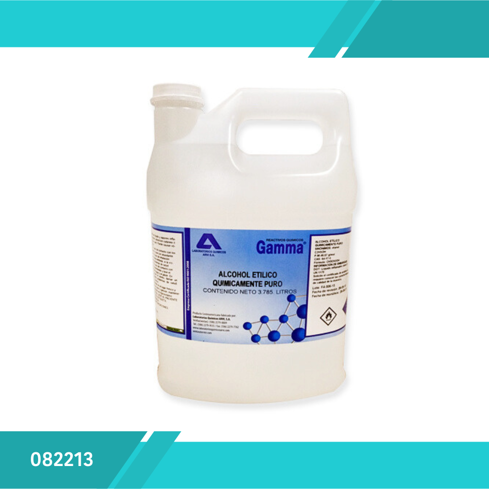 ALCOHOL ETANOL ABSOLUTO ARVI QUÍMICAMENTE PURO 100% GALÓN CJ6
