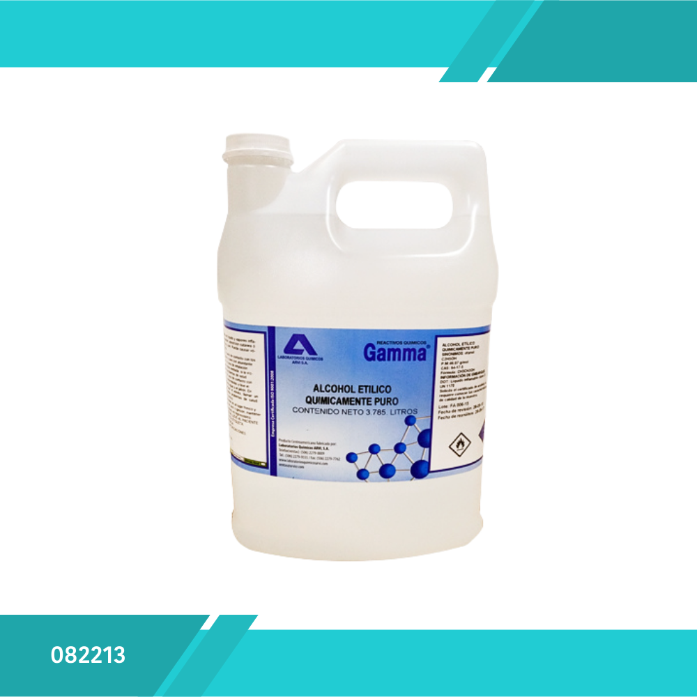 ALCOHOL ETANOL ABSOLUTO ARVI QUÍMICAMENTE PURO 95% GALÓN CJ6
