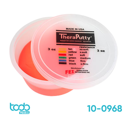 Plasticina Theraputty Roja 3oz - Resistencia Suave