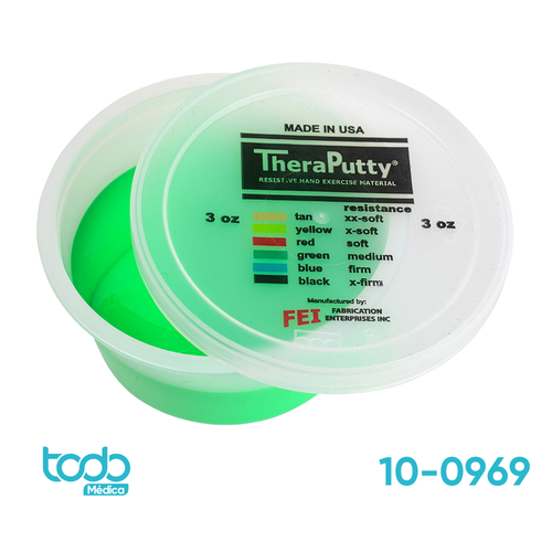 Plasticina Theraputty Verde 3oz - Resistencia Media