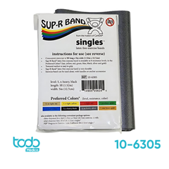 Banda Elástica SUP-R Band L/Lattex Negra – Resistencia Fuerte 152 cm