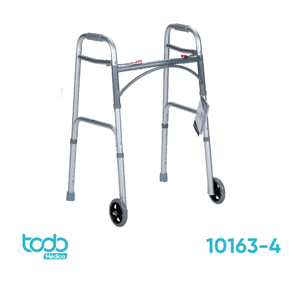 Andadera Plegable Juvenil de Aluminio con Ruedas de 5"