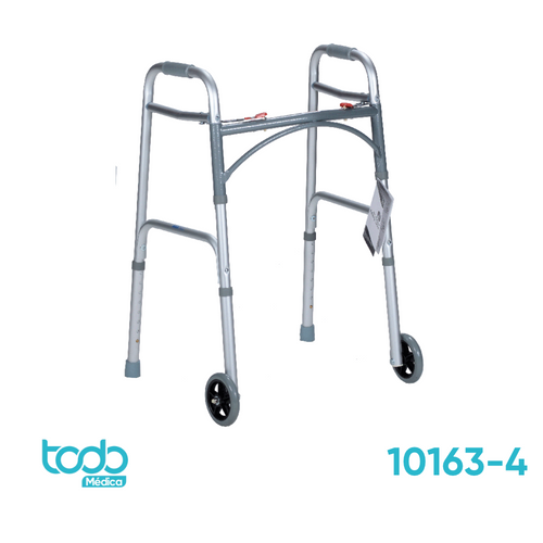 Andadera Plegable Juvenil de Aluminio con Ruedas de 5"