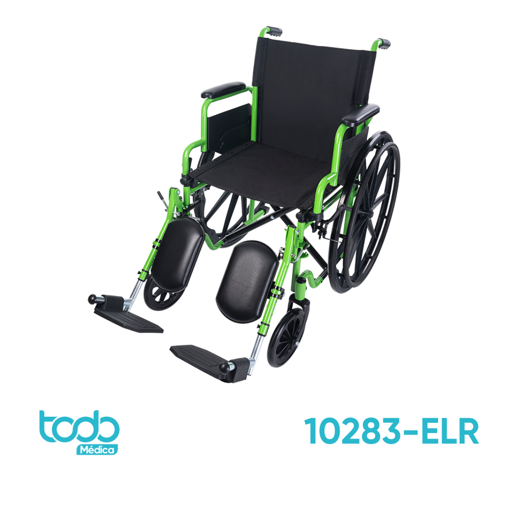 Silla de Ruedas Plegable GreenLine 16" x 16" con Reposapiernas Elevables
