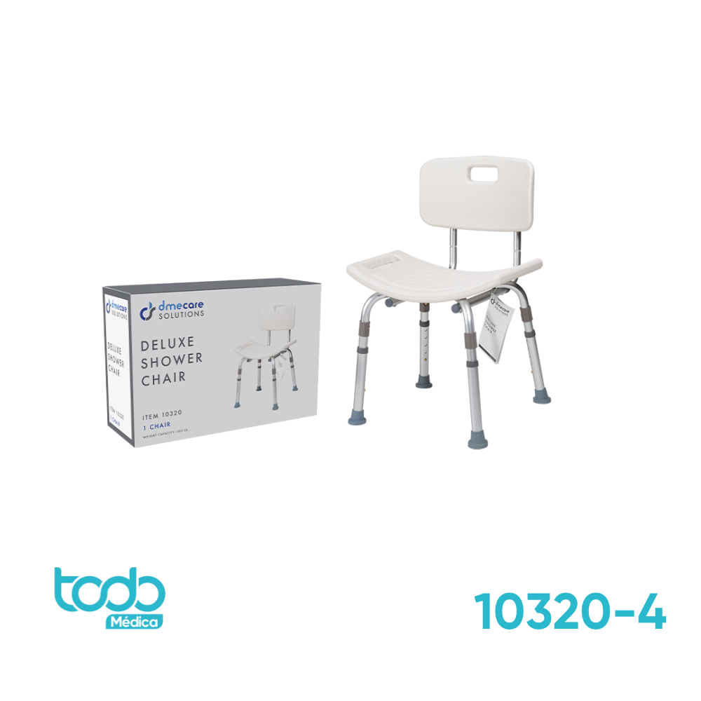 Silla para Ducha con Respaldo – Capacidad 136 kg