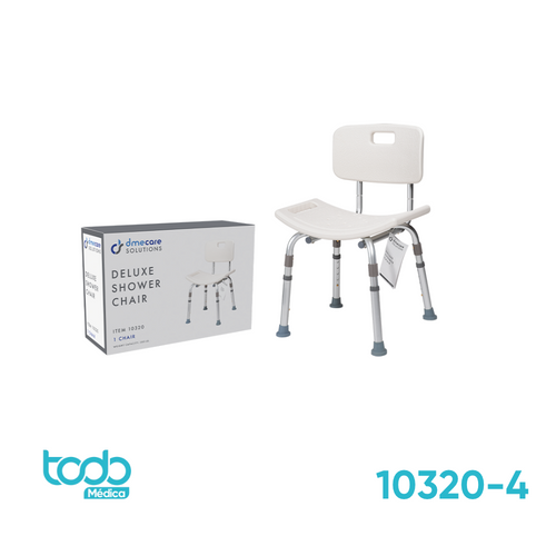 Silla para Ducha con Respaldo – Capacidad 136 kg