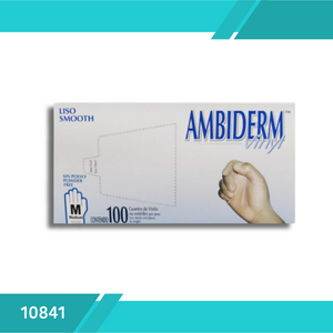 Guante Ambiderm Vinilo Transparente Talla M CJ100