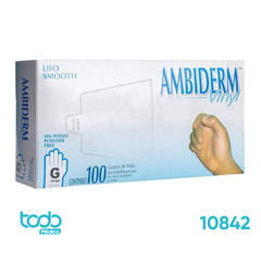 Guante Ambiderm Vinilo Transparente Talla L CJ100