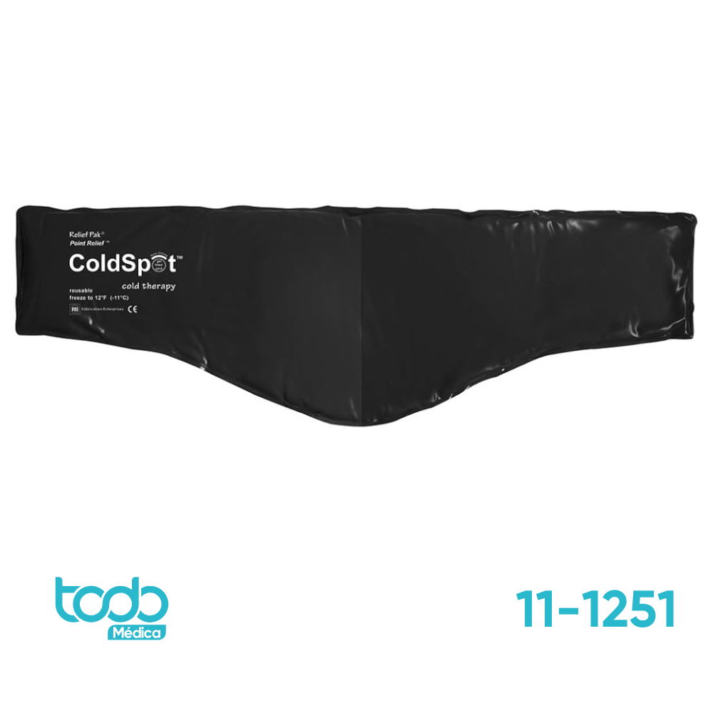 Compresa Relief Pack Fría Reutilizable Negra para Cuello – 6x23"