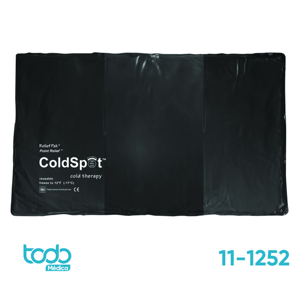 Compresa Relief Pack Fría Reutilizable Negra Grande – 11x21"