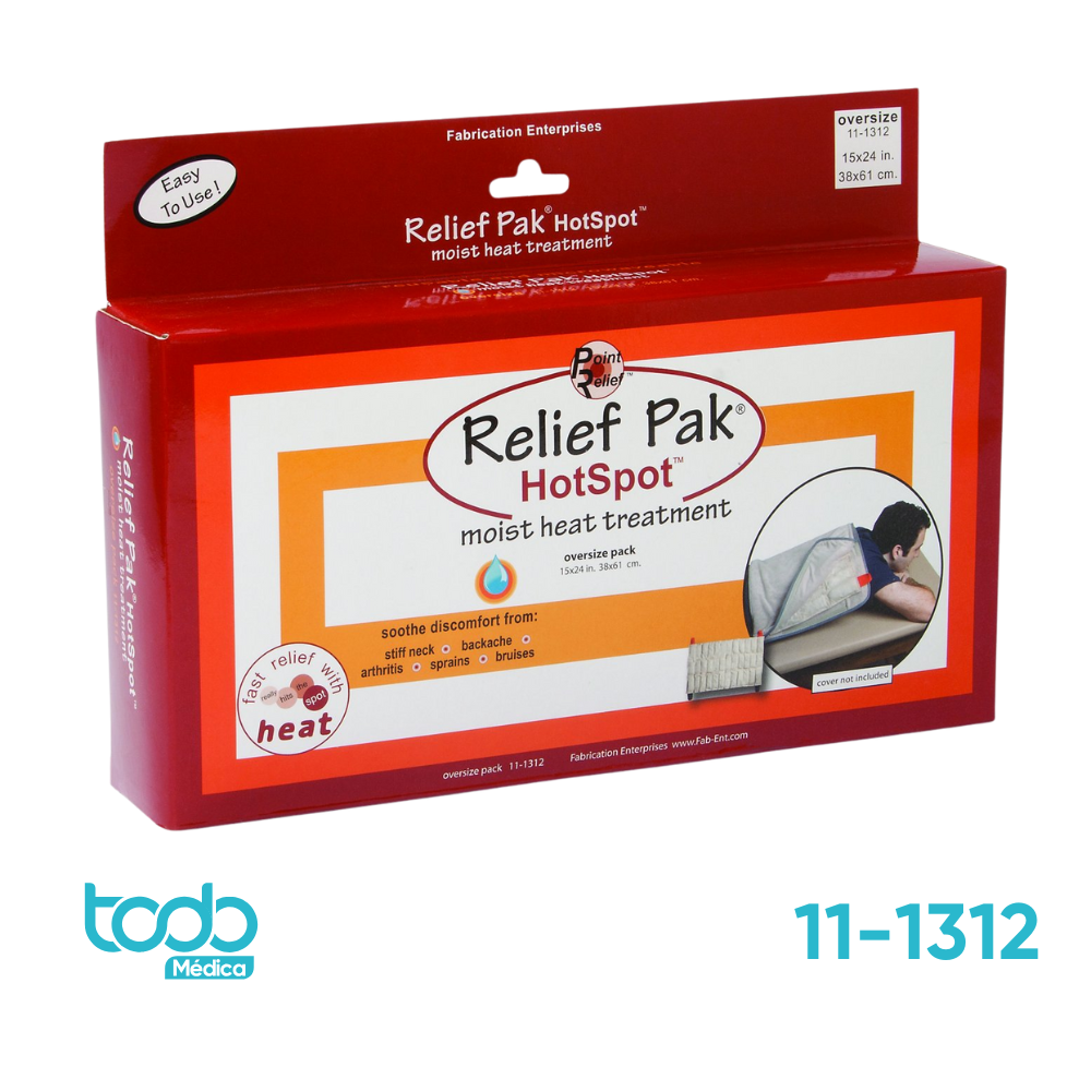 Compresa Paquete de Alivio Húmeda/Caliente Reutilizable para Espalda – 15x24"