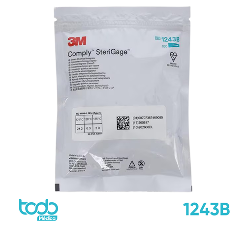 Integrador Químico para Esterilización a Vapor – 3M™ Attest SteriGage – 100 unidades por caja