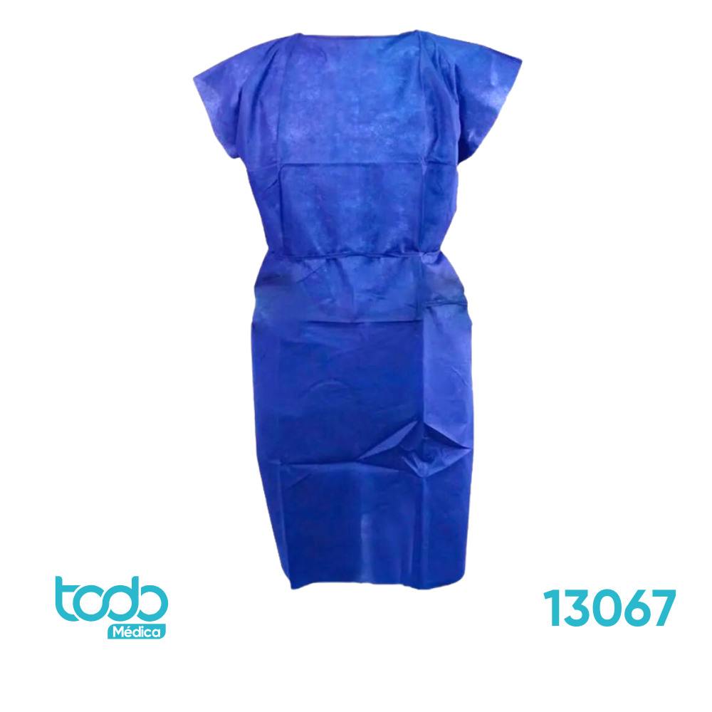 Bata para Paciente Dynarex – Azul/Celeste S/Mangas – Paquete de 10