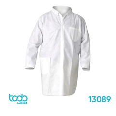 Gabacha Dynarex Desechable con Broches – Blanca – Paquete x 10
