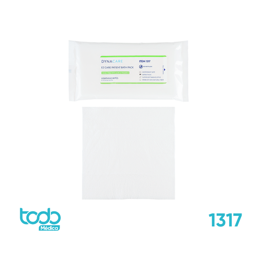 Toallas Húmedas para Baño de Paciente 8" x 8" – Paquete x 8