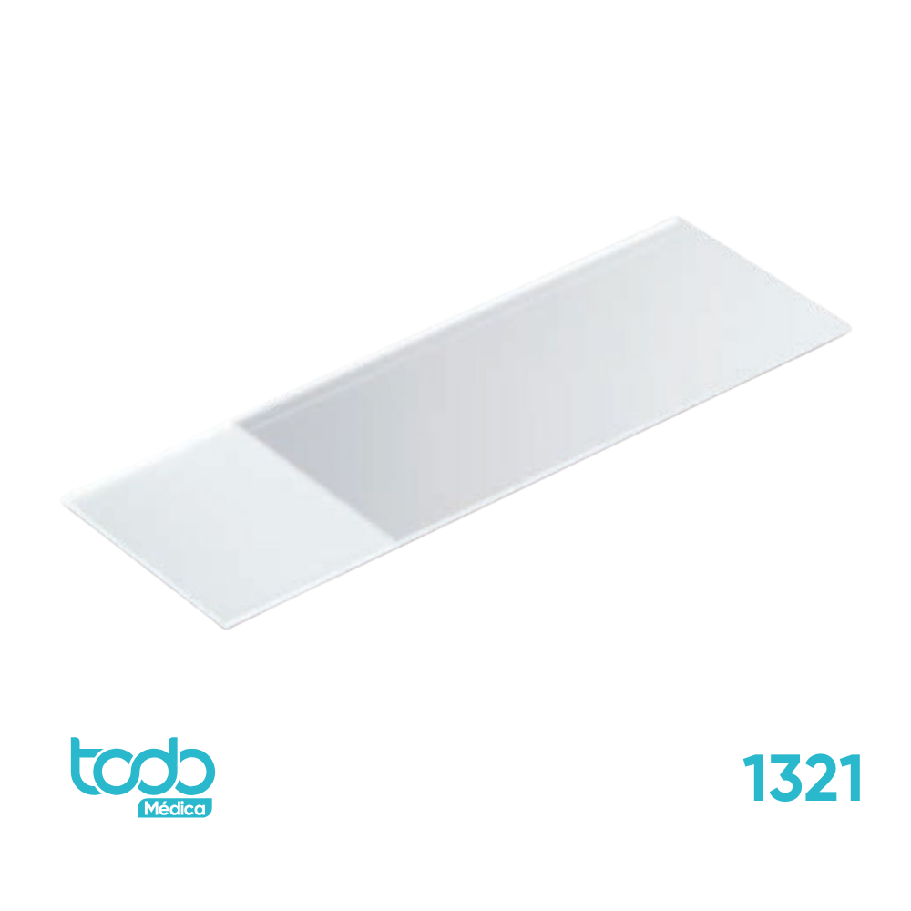 Portaobjeto Globe Liso Transparente con Esquinas de Seguridad 25x75 mm – Caja x 72