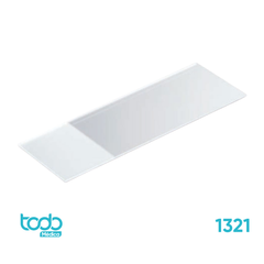 Portaobjeto Globe Liso Transparente con Esquinas de Seguridad 25x75 mm – Caja x 72