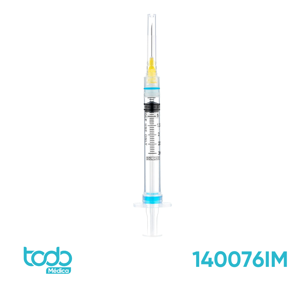 Jeringa Luer Lock 5 cc con Aguja 22G x 1½