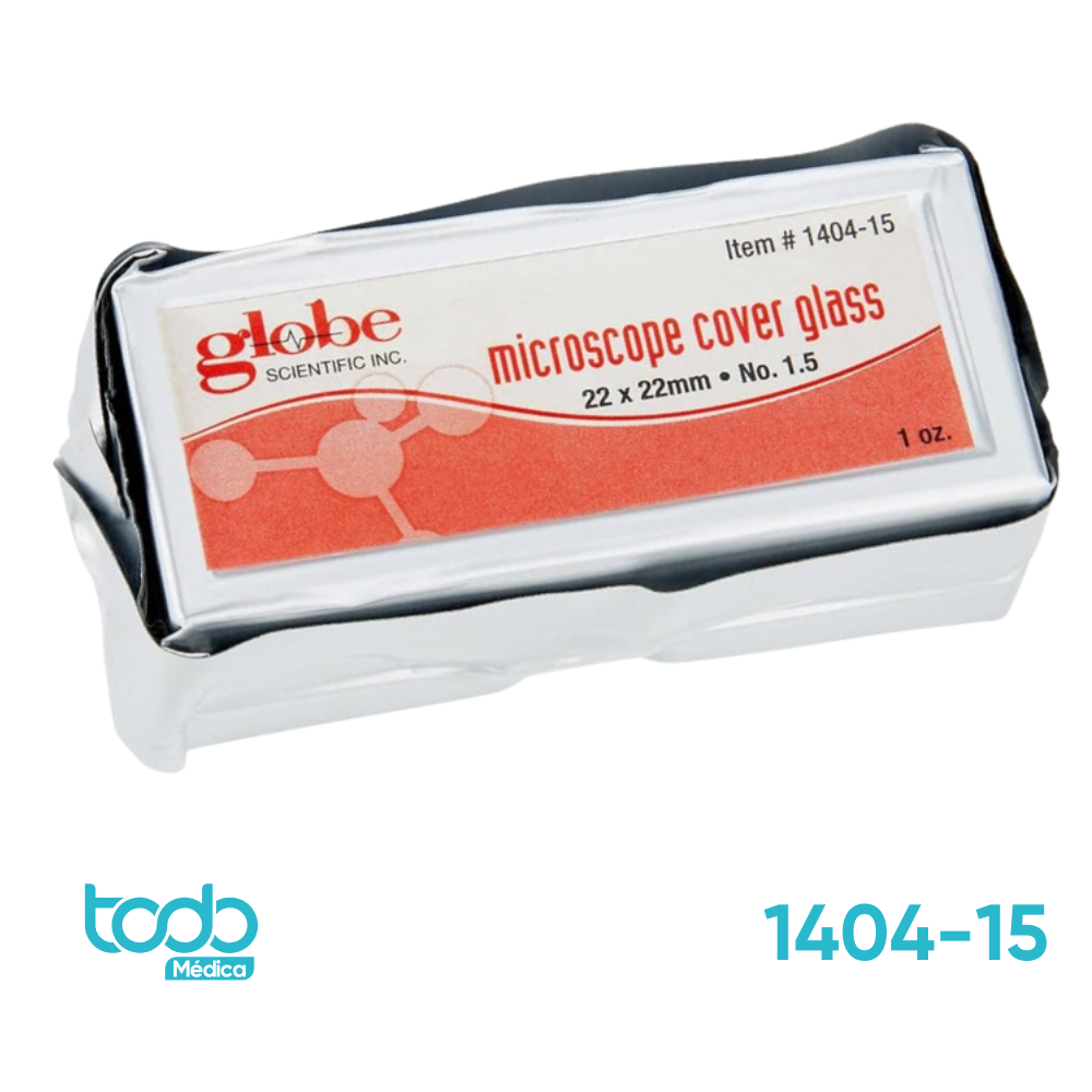 Cubreobjeto Globe 22x22mm #1.5 Grosor 1onz PKT148