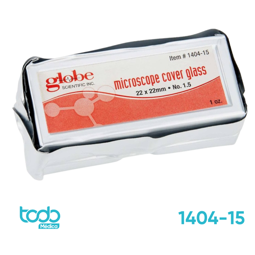 Cubreobjeto Globe 22x22mm #1.5 Grosor 1onz PKT148