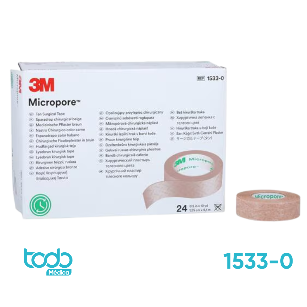Micropore Color Piel 1/2" – Cinta Adhesiva Médica
