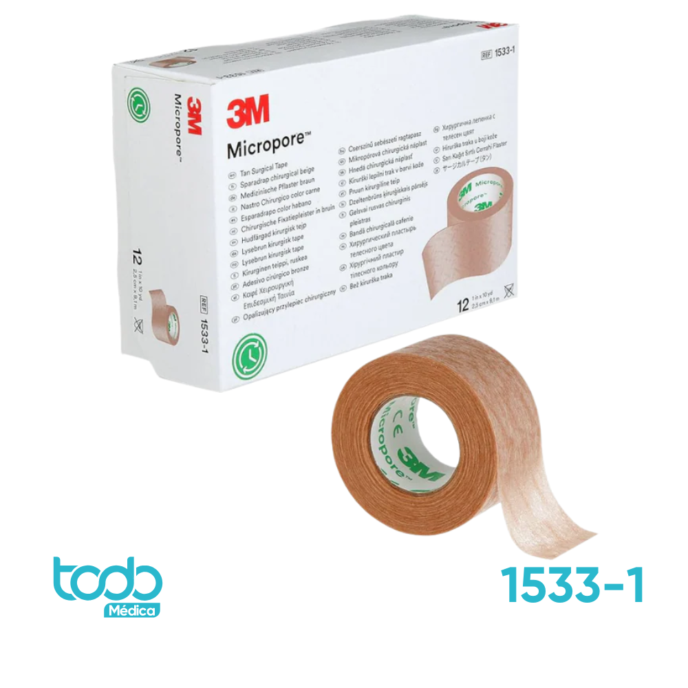 Micropore Color Piel 1" – Cinta Adhesiva Médica