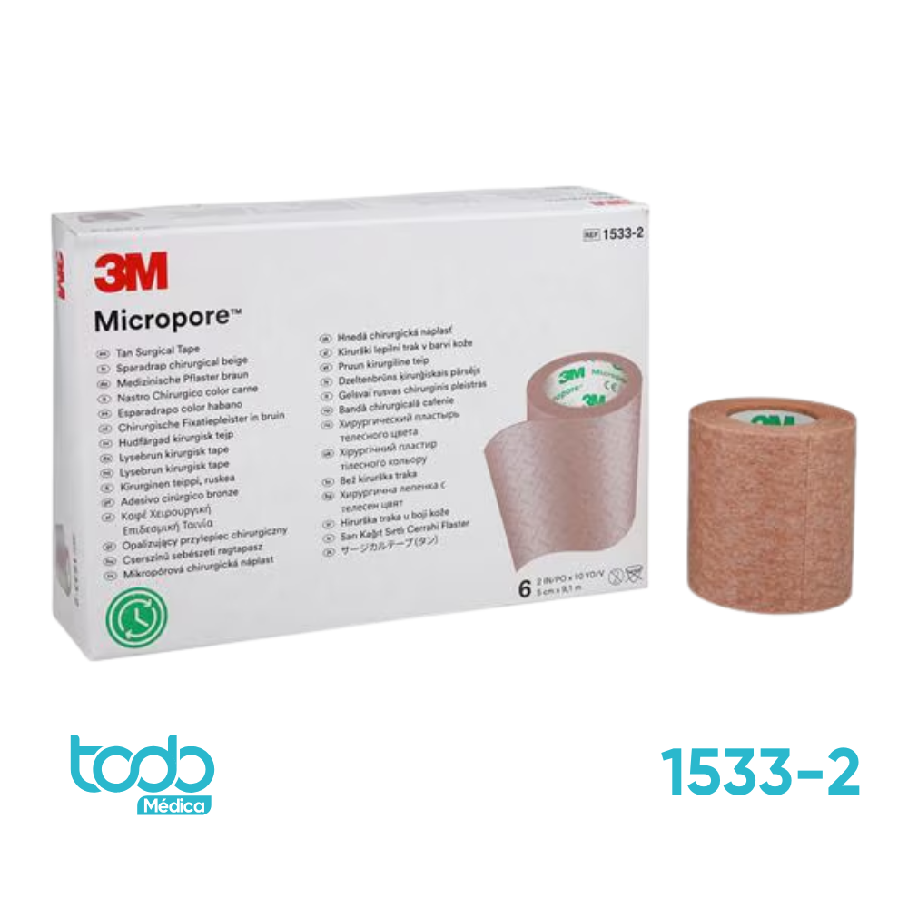 Micropore Color Piel 2" – Cinta Adhesiva Médica