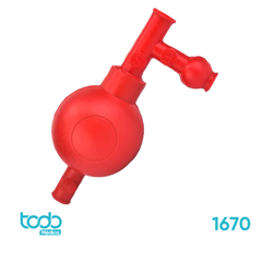 Bulbo Globe para Relleno de Pipeta Rojo