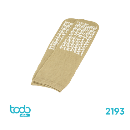 Medias Antideslizantes de Doble Cara – Talla XL – Beige