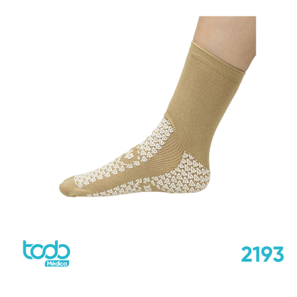 Medias Antideslizantes de Doble Cara – Talla XL – Beige