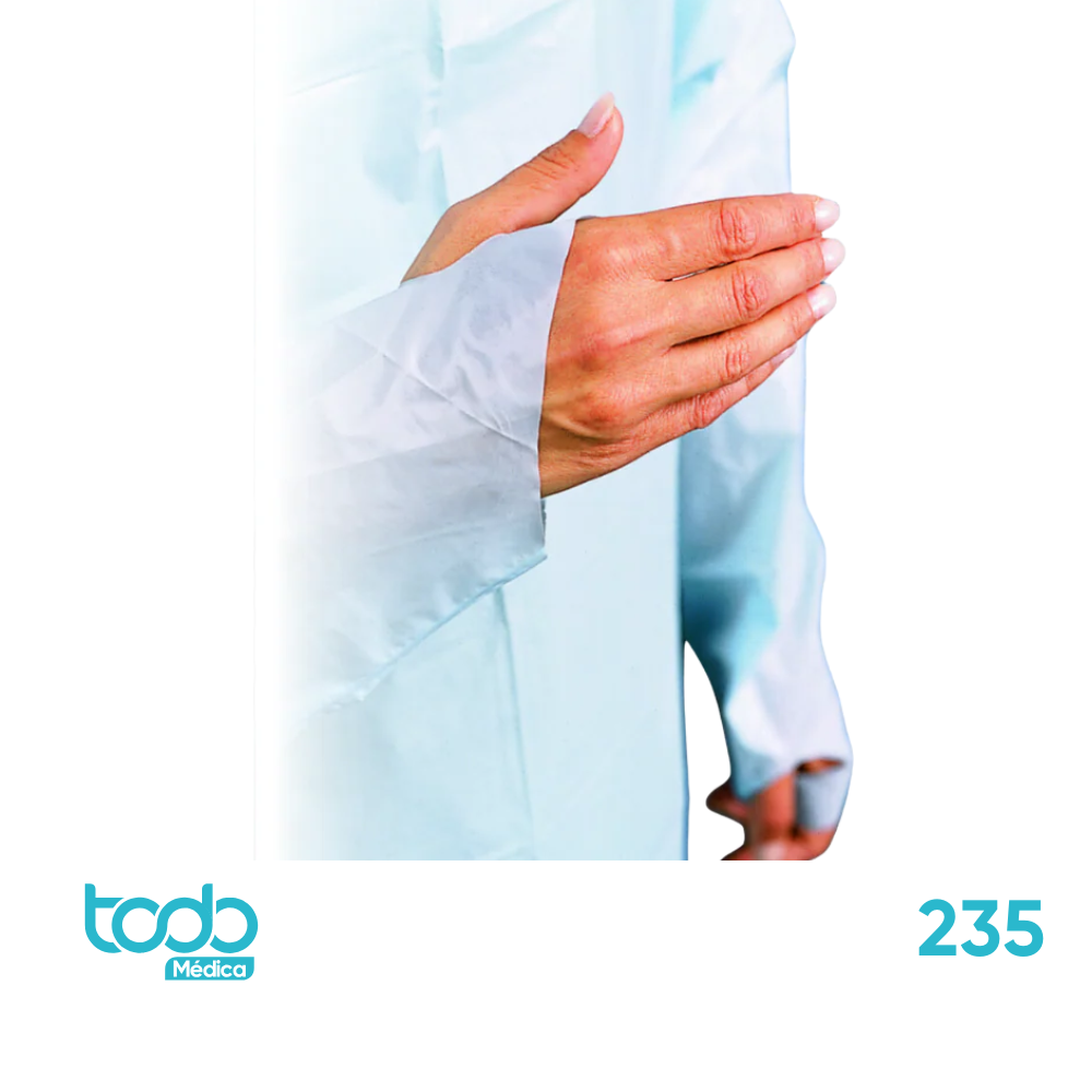 Bata Plástica Busse Celeste con Sujeción a Dedo – Talla Universal