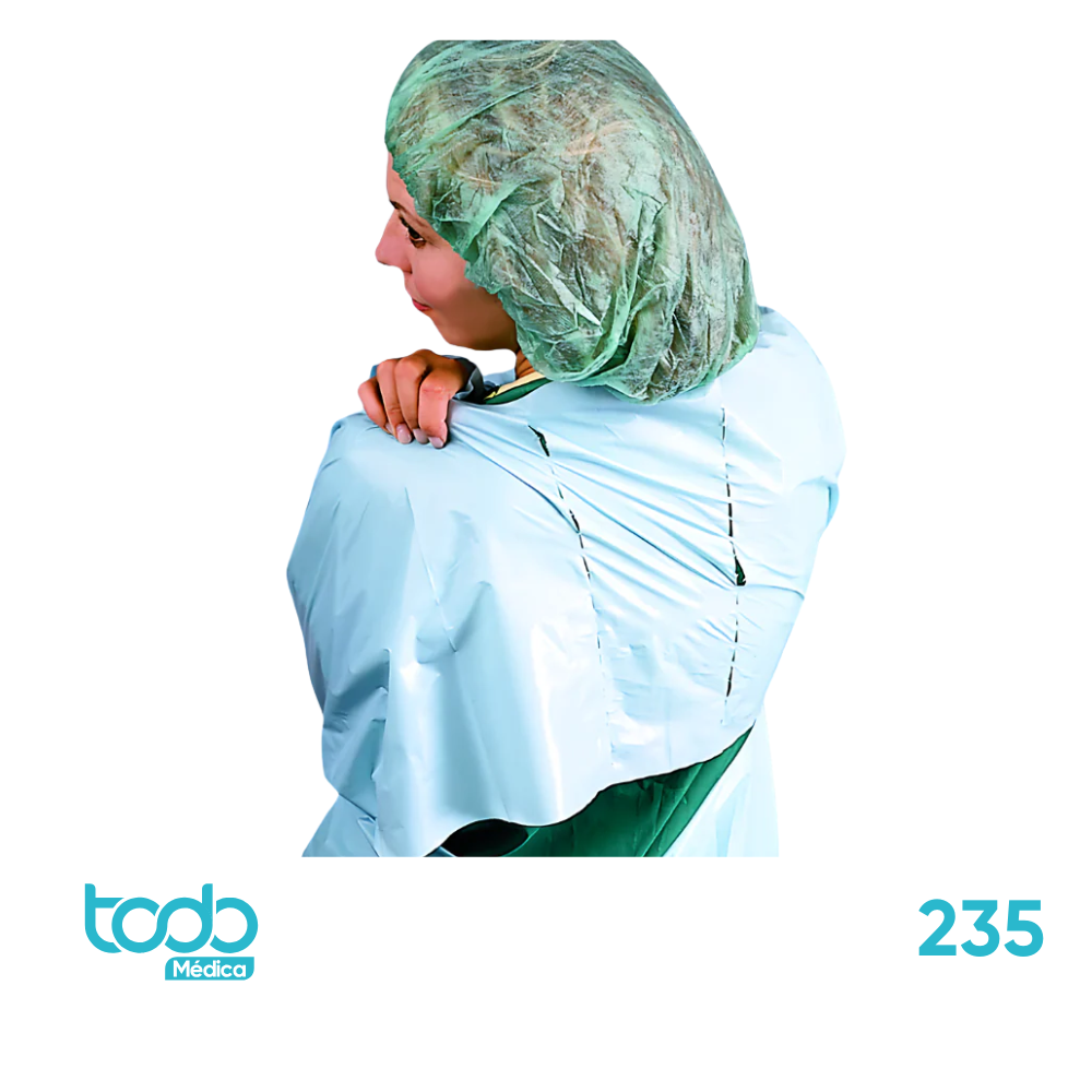 Bata Plástica Busse Celeste con Sujeción a Dedo – Talla Universal