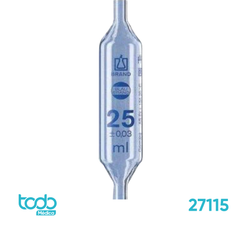 Pipeta Brand Graduada 25 mL – Caja de 6 Unidades