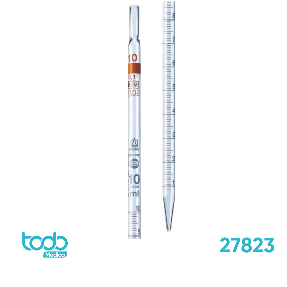 Pipeta Brand Graduada División 0,01 mL 10 mL – Caja de 6 Unidades