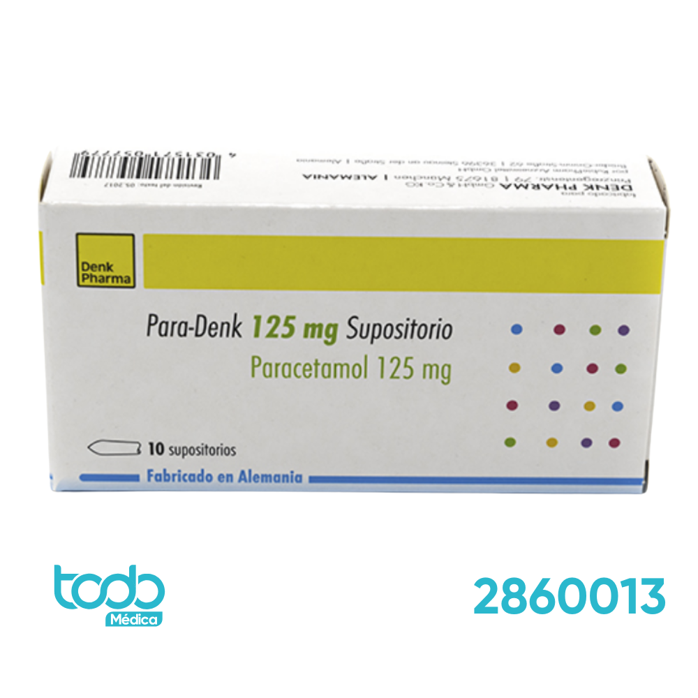 Paracetamol Denk 125 mg – 10 Supositorios