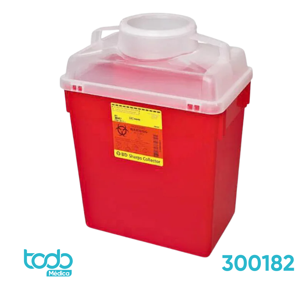 Contenedor BD Rojo para Desechos Punzocortantes – 6 Galones