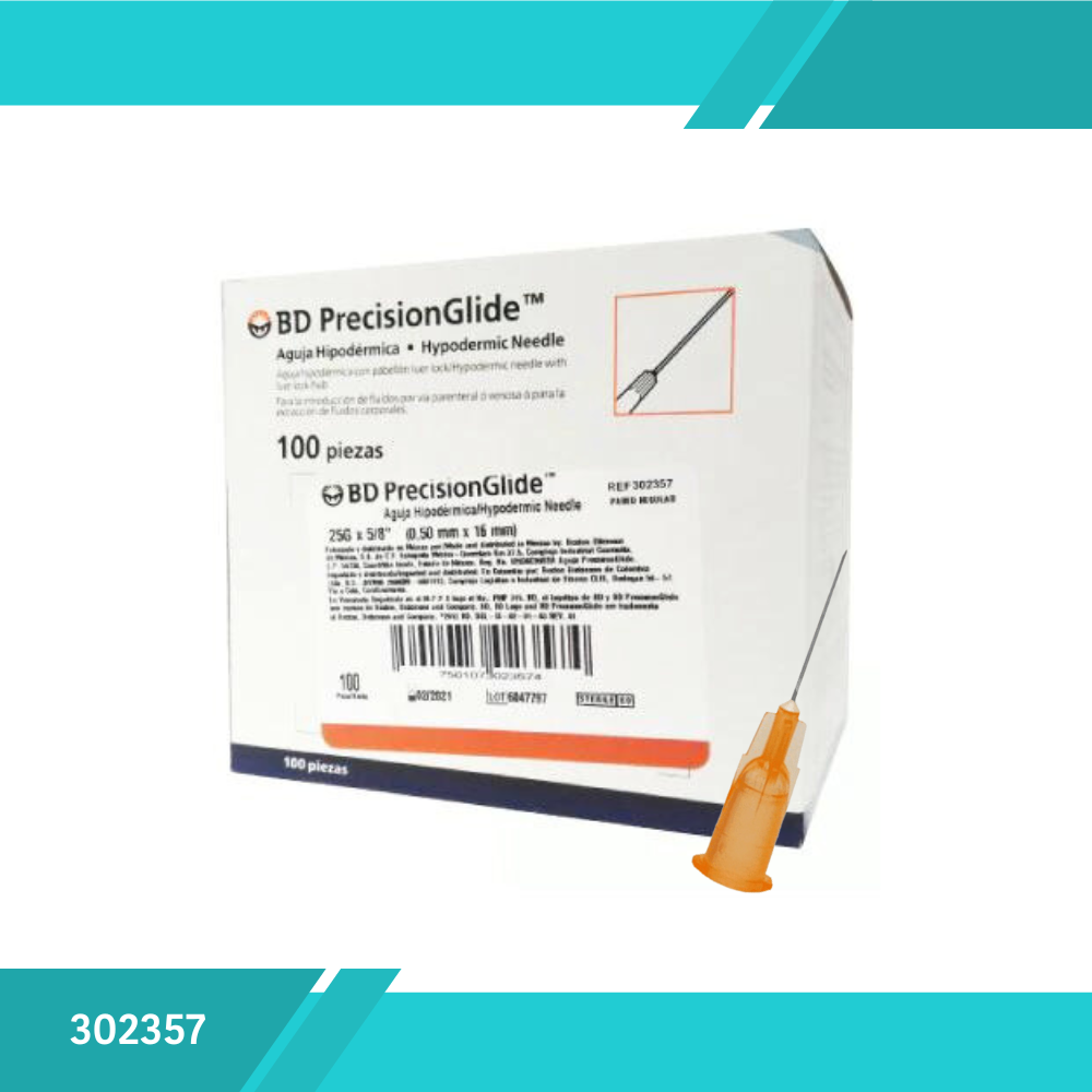 Aguja Hipodérmica de Precisión de 25GX5/8