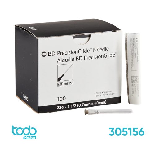 Aguja Hipodérmica de Precisión 22G x 1-1/2" – Caja con 100 Unidades