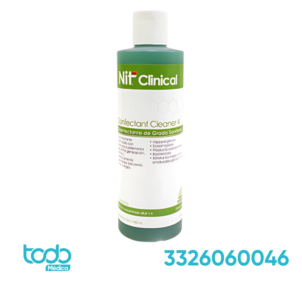 Desinfectante Concentrado 4 Nit Clinical 240ML – Caja de 18 Unidades