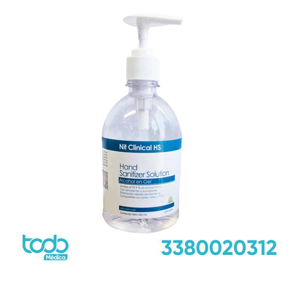 Alcohol en Gel Nit Clinical 500ML – Caja de 6 Unidades
