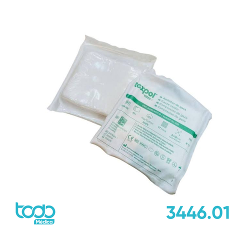 APOSITO GASA TEXPOL ESTERIL 4X4"X16 17 Hilos-Caja de 100