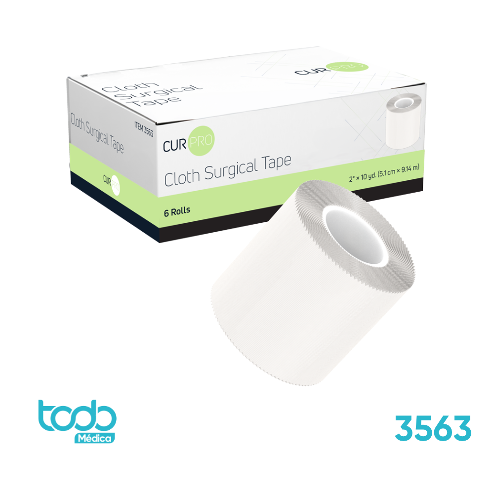 Cinta Quirúrgica de Tela 2" x 10 yd – Caja x 6